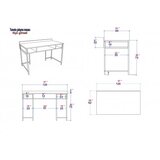 Hanah home Tumata Zlatni radni sto 120x75x60cm, Bijeli | Eponuda.ba