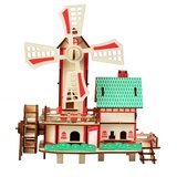 3d drvena slagalica - Srećna vetrenjača