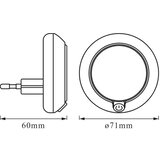 Osram LED noćno svetlo sa senzorom LUNETTA LED/0,3W/230V 3000K | Eponuda.com
