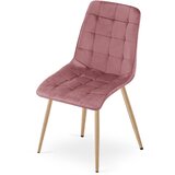  SPLIT stolica - tamnoružičasti baršun / noge od hrasta x 4 | shoptok.hr