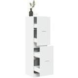 vidaXL Lekarniška omara bela 40x41x144,5 cm inženirski les | Shoptok.si