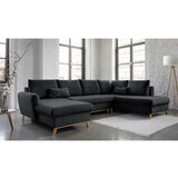 Miuform temno siva raztegljiva sedežna garnitura v obliki črke U Scandic Lagom, desni kot | Shoptok.si