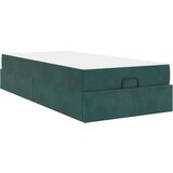 vidaXL Konstrukcija postelje Temno zelena 90 x 190 cm Žamet | Shoptok.si