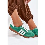 VINCEZA Sneakers Sports Shoes Suede Green 79517 | Shoptok.si