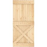  Drsna vrata s kompletom vodil 95x210 cm trdna borovina, (20804603) | Shoptok.si