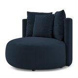 Bobochic Paris Temno moder žameten fotelj Cesar – | Shoptok.si