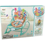 Lean_Toys Otroški Ležalnik z vibracijami za dojenčka Zelena Cradle Rocker | Shoptok.si