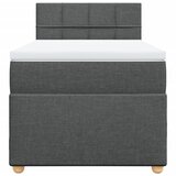  Okvir kreveta s oprugama i madrac tamnosivi 80x200cm od tkanine | shoptok.hr
