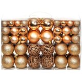 vidaXL Božično novoletne kroglice 100 kosov 3/4/6 cm roza/zlate | Shoptok.si