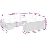  11-dijelni set vrtnih sofa od poliratana s jastucima crni Crna 85 x 62 x 69 cm | shoptok.hr