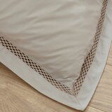 Catherine Lansfield Svetlo rjava posteljnina za zakonsko posteljo 200x200 cm Classic Lattice Lace – | Shoptok.si