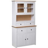  The Living Store Visoka omara bela 93x40,5x180 cm trdna borovina Panama Range - Visoka Omara, (21430828) Cene