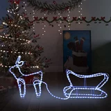 Ukrasni božićni sob i sanjke vanjski s 252 LED žarulje