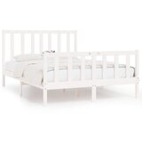 The Living Store Posteljni okvir bel iz trdnega lesa 120x190 cm - Posteljni Okvir, (21523387) | Shoptok.si