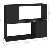 TV ormarić crni 80 x 24 x 63 cm od konstruiranog drva | Eponuda.com