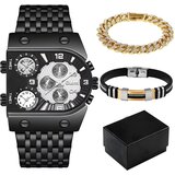 Oem Luksuzna ura s zapestnicami CA-33761 - Črna / Bela | Shoptok.si