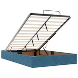 vidaXL Otomanski posteljni okvir brez vzmetnice moder 120x190 cm žamet, (21611903) | Shoptok.si