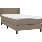  Krevet s oprugama i madracem smeđesivi 90x200 cm od tkanine | shoptok.hr