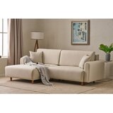 Atelier Del Sofa Mane Left ugaona garnitura na razvlačenje 246 × 160 cm, krem | Eponuda.com