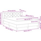 Box Prolazni Krevet s Madracem Crna 140x200 cm Baršun | shoptok.hr