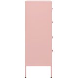  Ladičar ružičasti 80 x 35 x 101,5 cm čelični | shoptok.hr