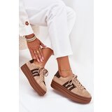 Boto Women's Platform Sneakers Made of Natural Suede Beige Eldira | ePonuda.com