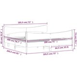 Okvir kreveta bez madraca bijeli 180x200 cm od masivne borovine | shoptok.hr