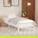 Maison Chic Posteljni okvir - Enojna postelja - Postelja za odrasle bel iz trdne borovine 90x200 cm-J6315, (21766314) | Shoptok.si