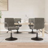 vidaXL Vrtljivi jedilni stoli 4 kosi svetlo siv žamet Cene