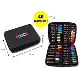 Marker Uni gift set Posca Art case u gumiranoj pernici (mix pc-1m/ pc-3m/pc-5m/pc-8k) 40/1 302422303 | Shoptok.si