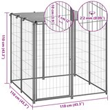  Kavez za pse srebrni 110 x 110 x 110 cm čelični | shoptok.hr