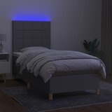  box spring s madracem LED svjetlosivi 90x190 cm tkanina | shoptok.hr