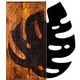 Wallity zidna dekoracija Leaf 2, 52x58 cm, Crna | ePonuda.com