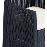  3-dijelni bistro set od plastike s izgledom ratana antracit | Eponuda.ba