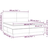  S oprugama i madracem crni 200x200 cm baršunasti | shoptok.hr