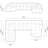 Micadoni Home Siva kotna sedežna garnitura Lisa – | Shoptok.si