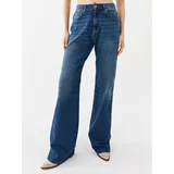 Pinko Jeans hlače Wanda 101733 A141 Mornarsko modra Wide Leg