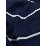 Ombre Men's horizontal striped polo shirt with viscose - navy blue and white | Eponuda.ba