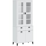  Visoka komoda VIKEN bijela 80 x 40 x 190 cm od masivne borovine | shoptok.hr