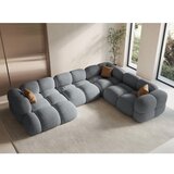 Cosmopolitan Design Siva kotna sedežna garnitura (desni kot/v obliki črke "U") Loretto – | Shoptok.si