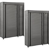 Furnova Zložljiva garderobna omara 2 kosa blago 110x45x175 cm siva, (21930241) Cene