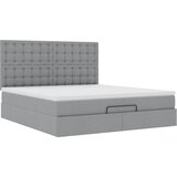  Otomanski krevet s madracem&LED svijetlosivi 180x200cm tkanine | shoptok.hr