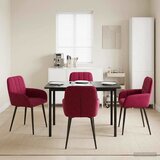  Trpezarijske stolice 4 pcs Baršun Vinska crvena 57 x 50 x 85 cm | Eponuda.com