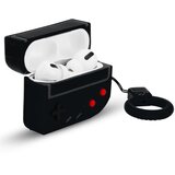 Cadorabo Ohišje, združljiv z Apple - Design Retro Game Black - Prenosne silikonske slušalke Zaščitni pokrov 3D Keychain, (20570878) Cene