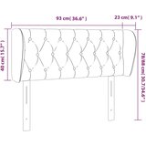  Uzglavlje s ušima tamnosivo 93x23x78/88 cm od tkanine | shoptok.hr