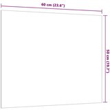 vidaXL Zidna magnetna ploča bijela 60 x 50 cm od kaljenog stakla | shoptok.hr