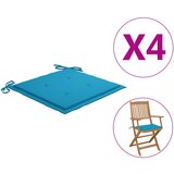 vidaXL jastuci za vrtne stolice 4 kom plavi 40 x 40 x 3 cm cijene