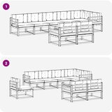  Set vanjskih sofa 6 kom. Bijela i svjetlosiva Poliester | Eponuda.com
