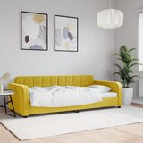 vidaXL Raztegljiva postelja rumena 90x200 cm žamet Cene