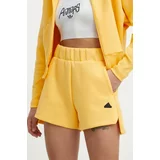 Adidas Kratke hlače Z.N.E ženske, rumena barva, IS3927